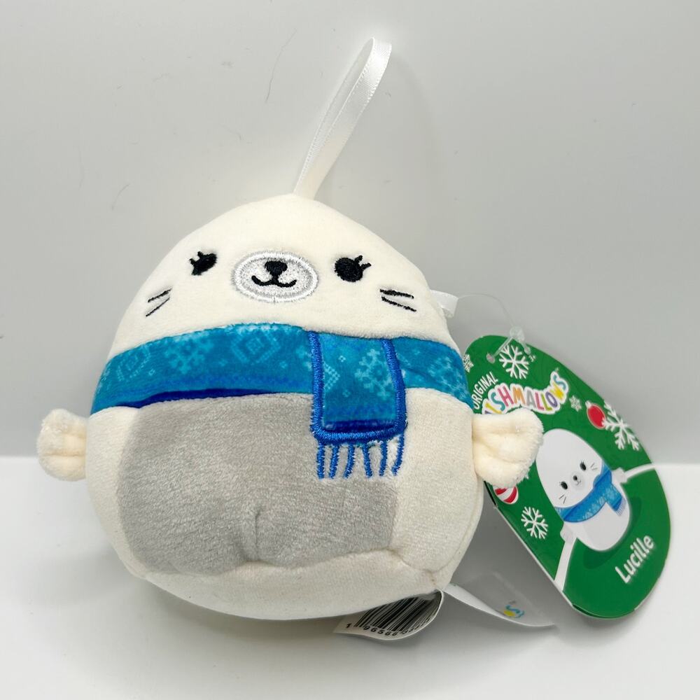 Squishmallows Ornament Lucille the Seal Plush (HOLIDAY Collection) 4” NWT